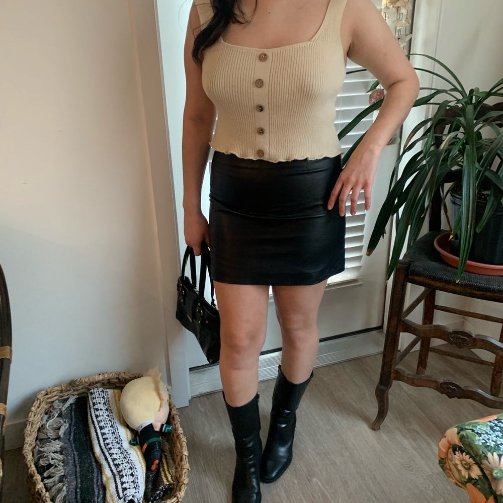 BB Dakota leather mini skirt